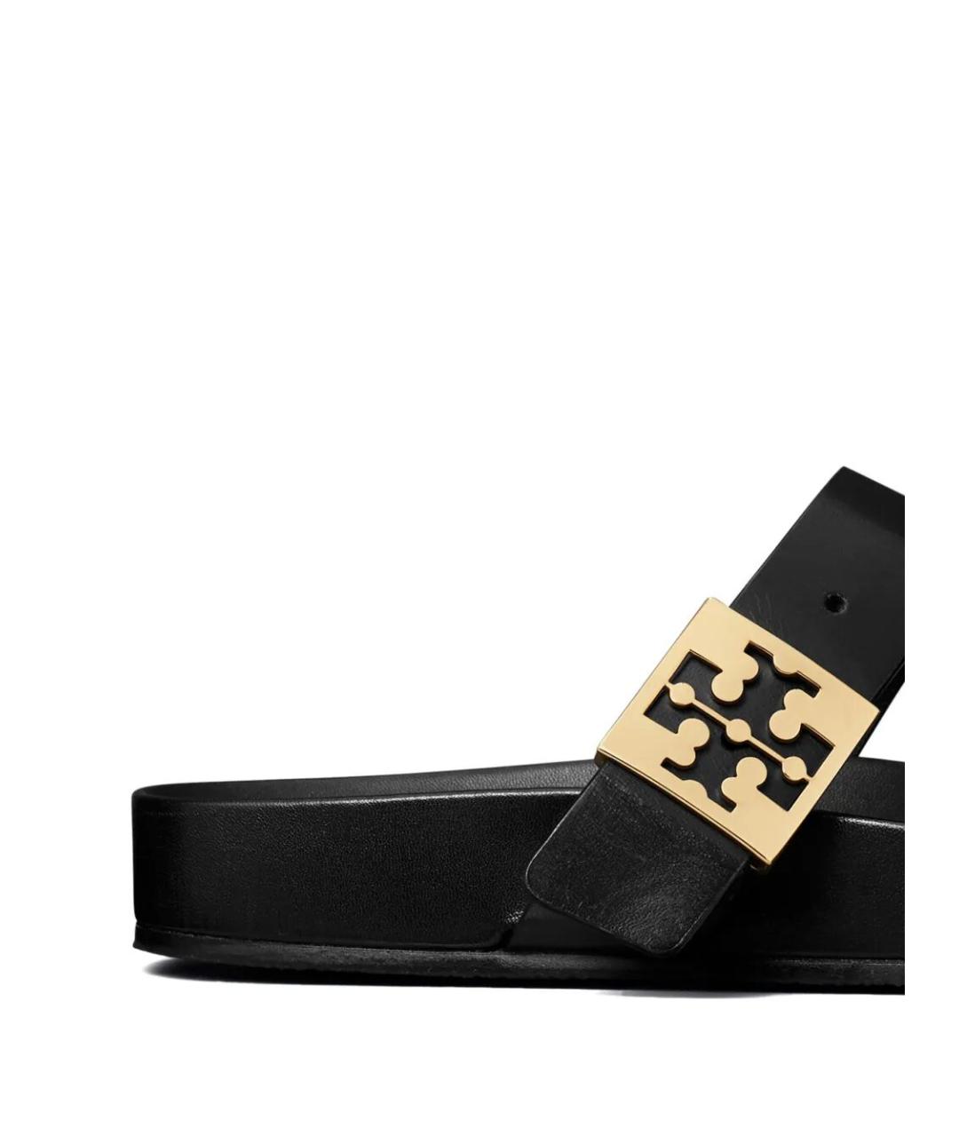TORY BURCH Черные кожаные сандалии, фото 3