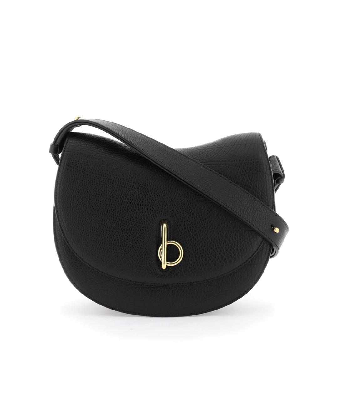 BURBERRY Черная кожаная сумка через плечо, фото 2