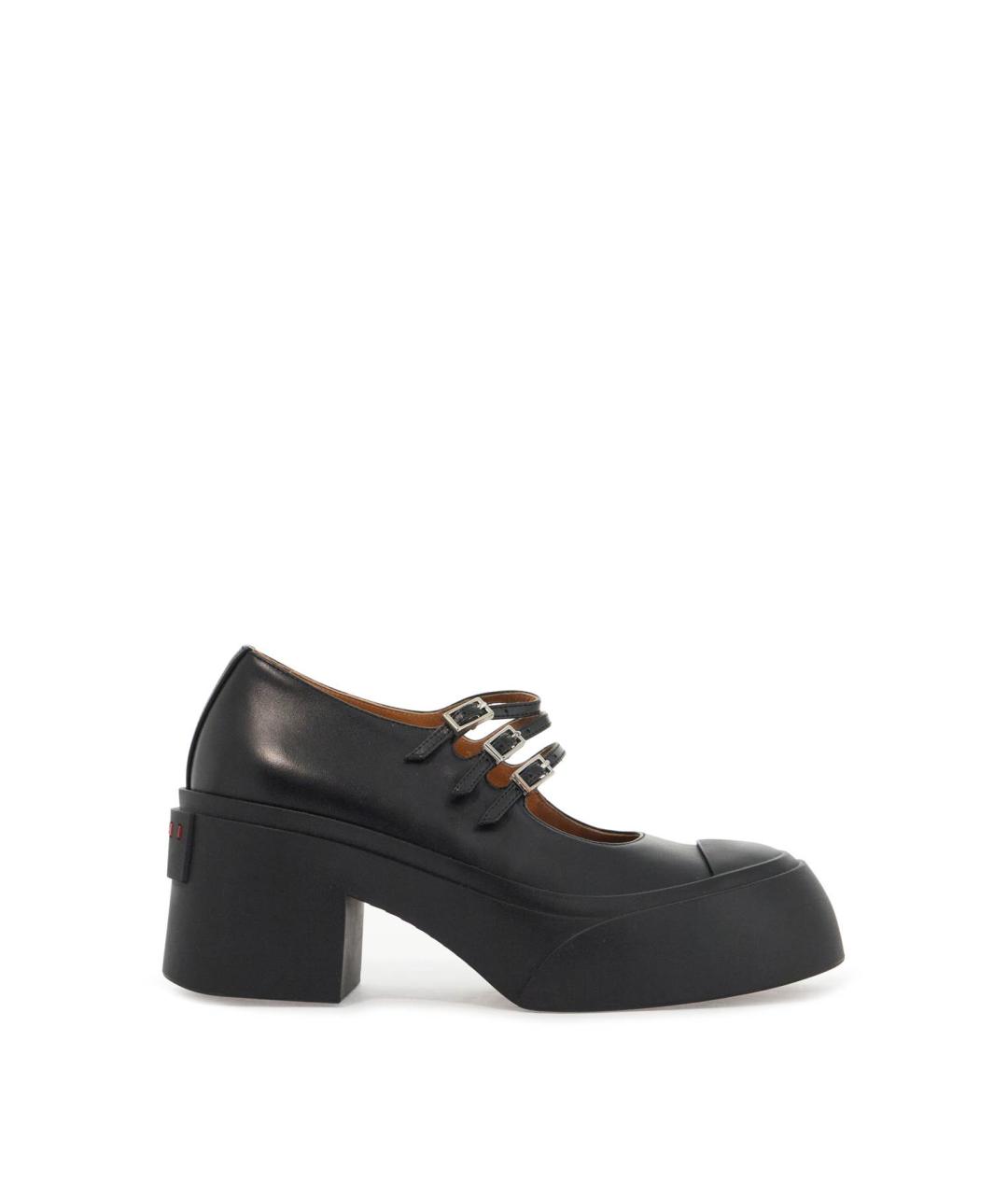 MARNI Черные кожаные туфли, фото 2