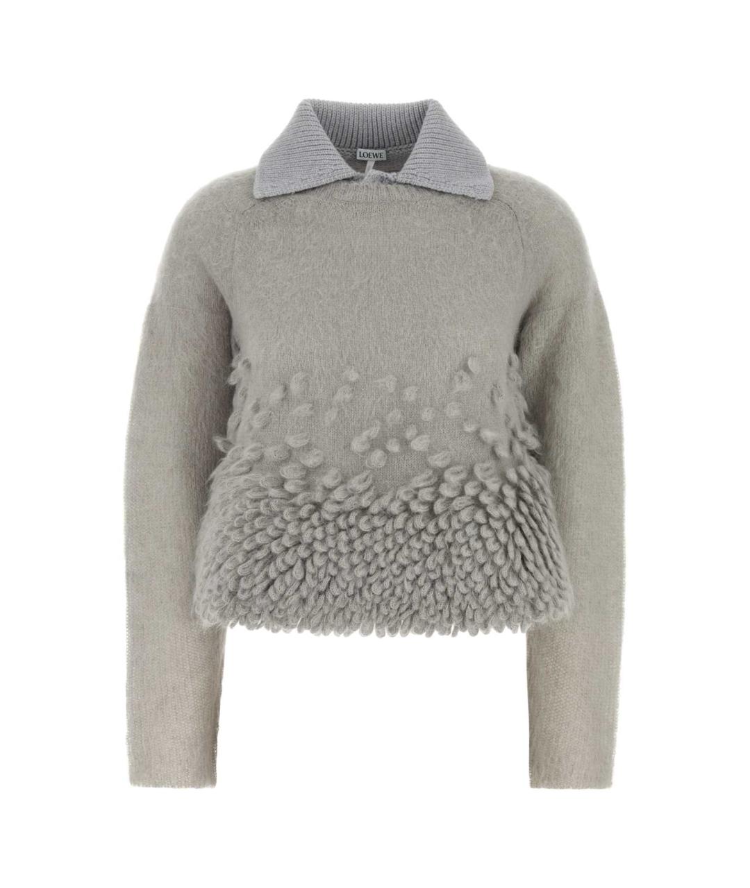 LOEWE Серый шерстяной джемпер / свитер, фото 1