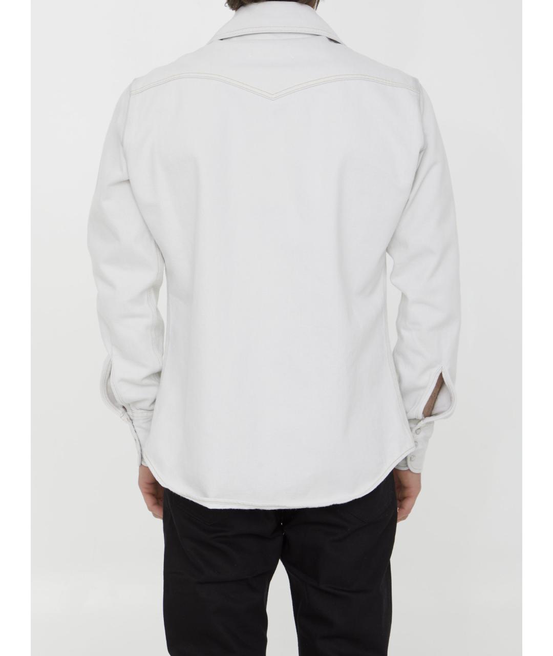 MAISON MARGIELA Белая хлопковая кэжуал рубашка, фото 4