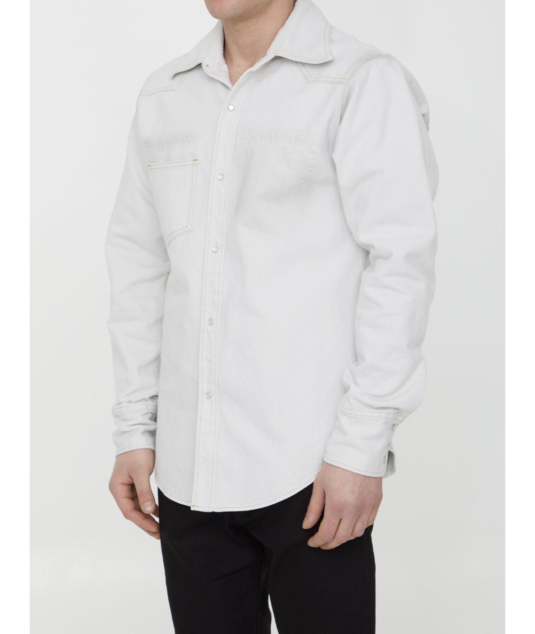 MAISON MARGIELA Белая хлопковая кэжуал рубашка, фото 2