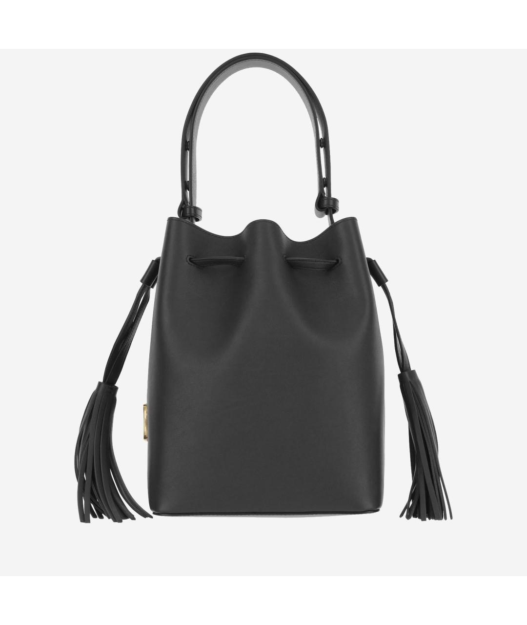 VALENTINO Черная кожаная сумка тоут, фото 6