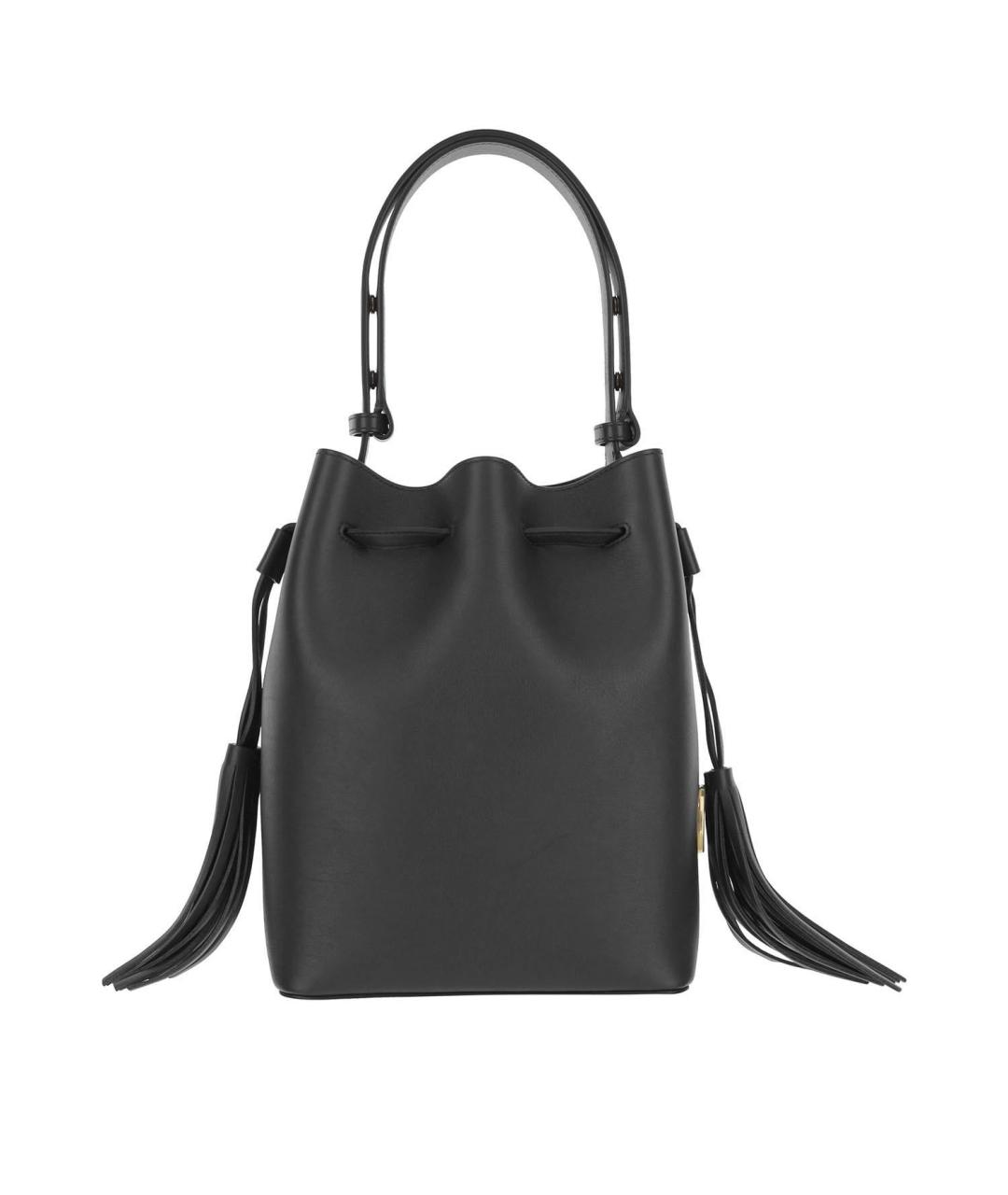 VALENTINO Черная кожаная сумка тоут, фото 5