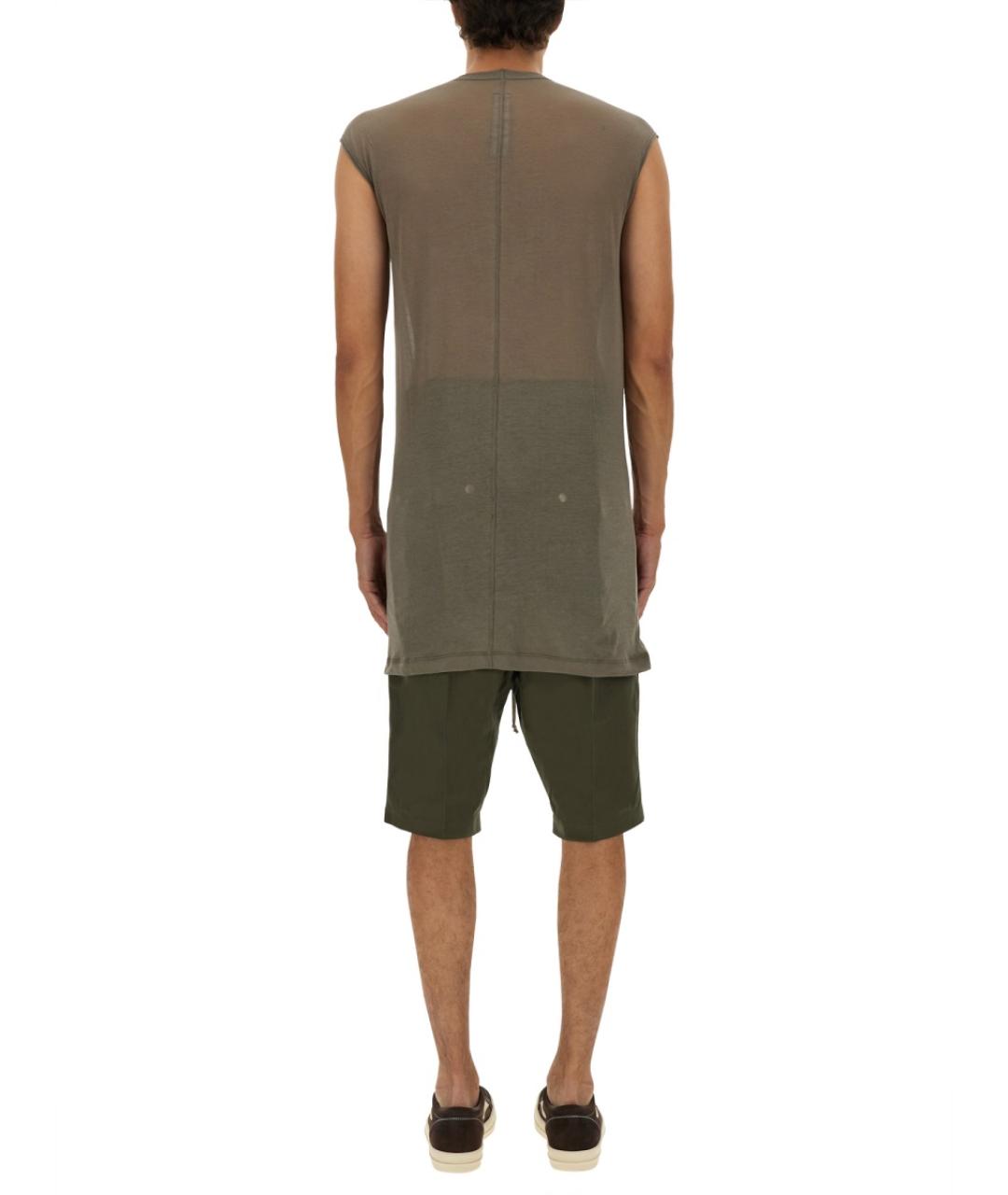 RICK OWENS Серая хлопковая майка, фото 3