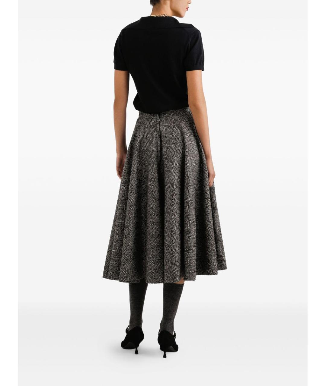 DOLCE&GABBANA Черная кашемировая футболка, фото 2