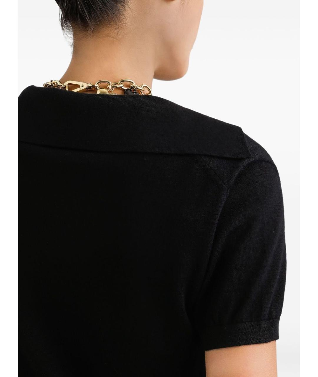 DOLCE&GABBANA Черная кашемировая футболка, фото 3