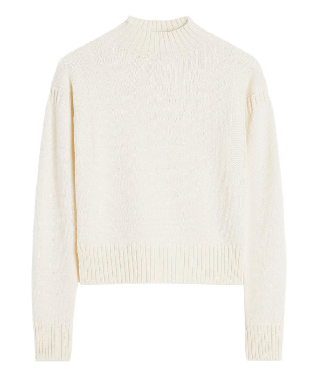 JIL SANDER Бежевый шерстяной джемпер / свитер, фото 1