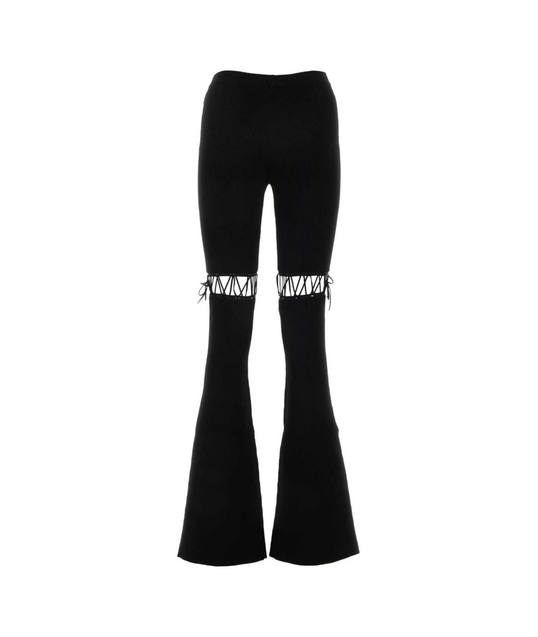 NENSI DOJAKA Черные полиэстеровые прямые брюки, фото 2