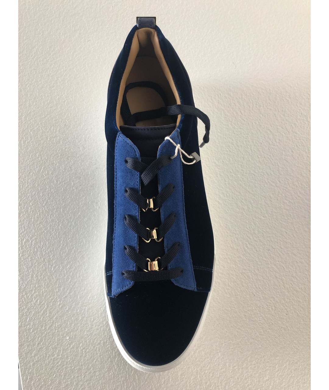 BUSCEMI Темно-синие бархатные кроссовки, фото 5