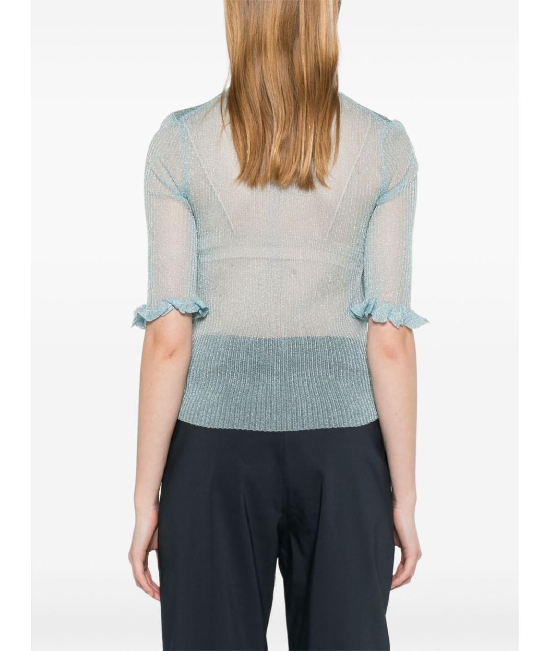 GANNI Голубой полиэстеровый джемпер / свитер, фото 6