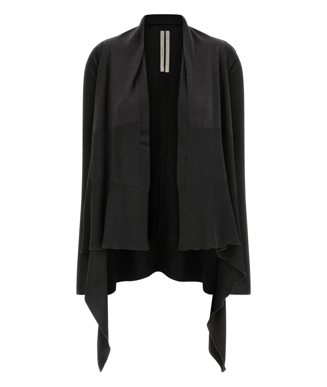 RICK OWENS Черный шерстяной кардиган, фото 1