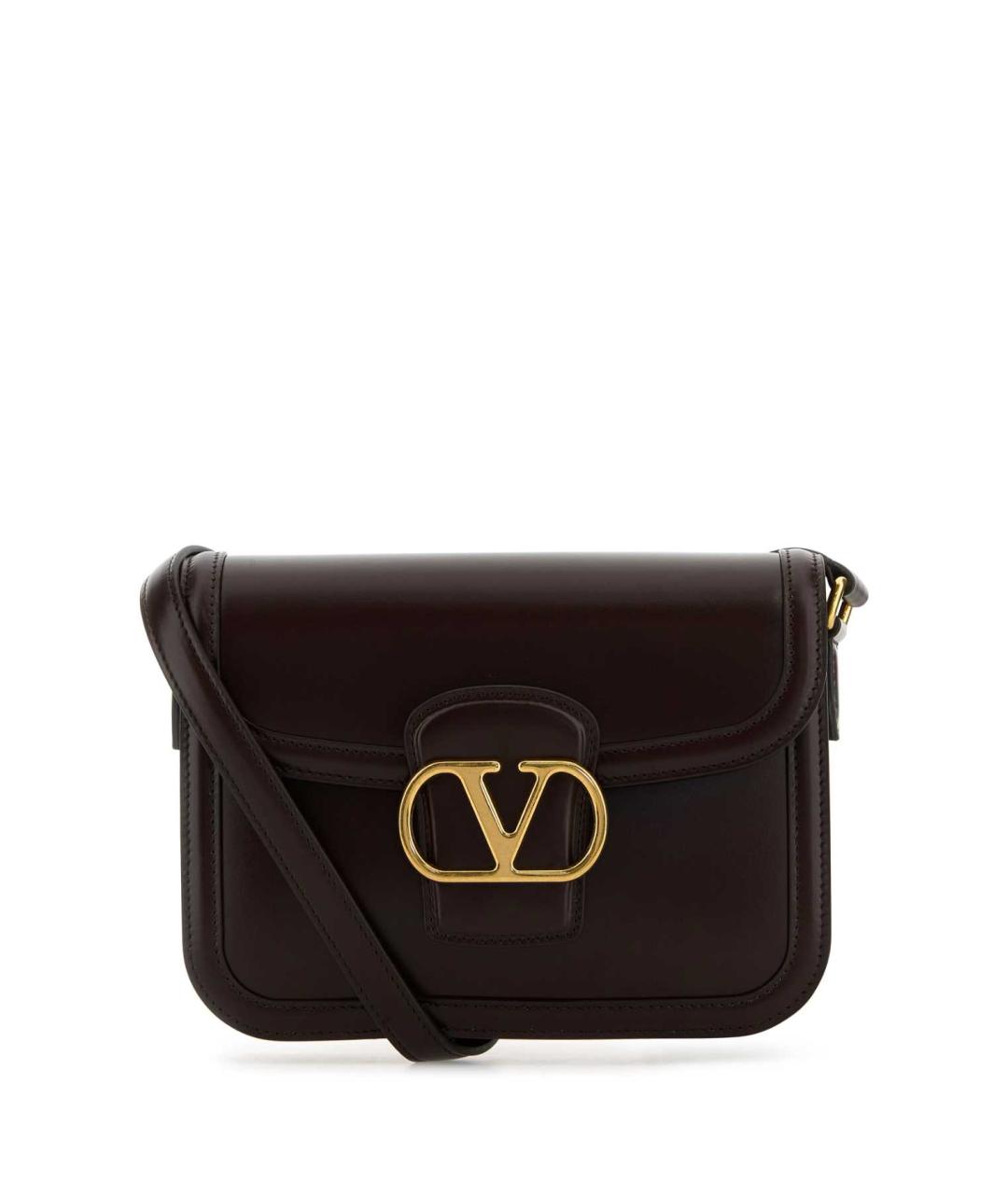 VALENTINO Коричневая кожаная сумка через плечо, фото 1