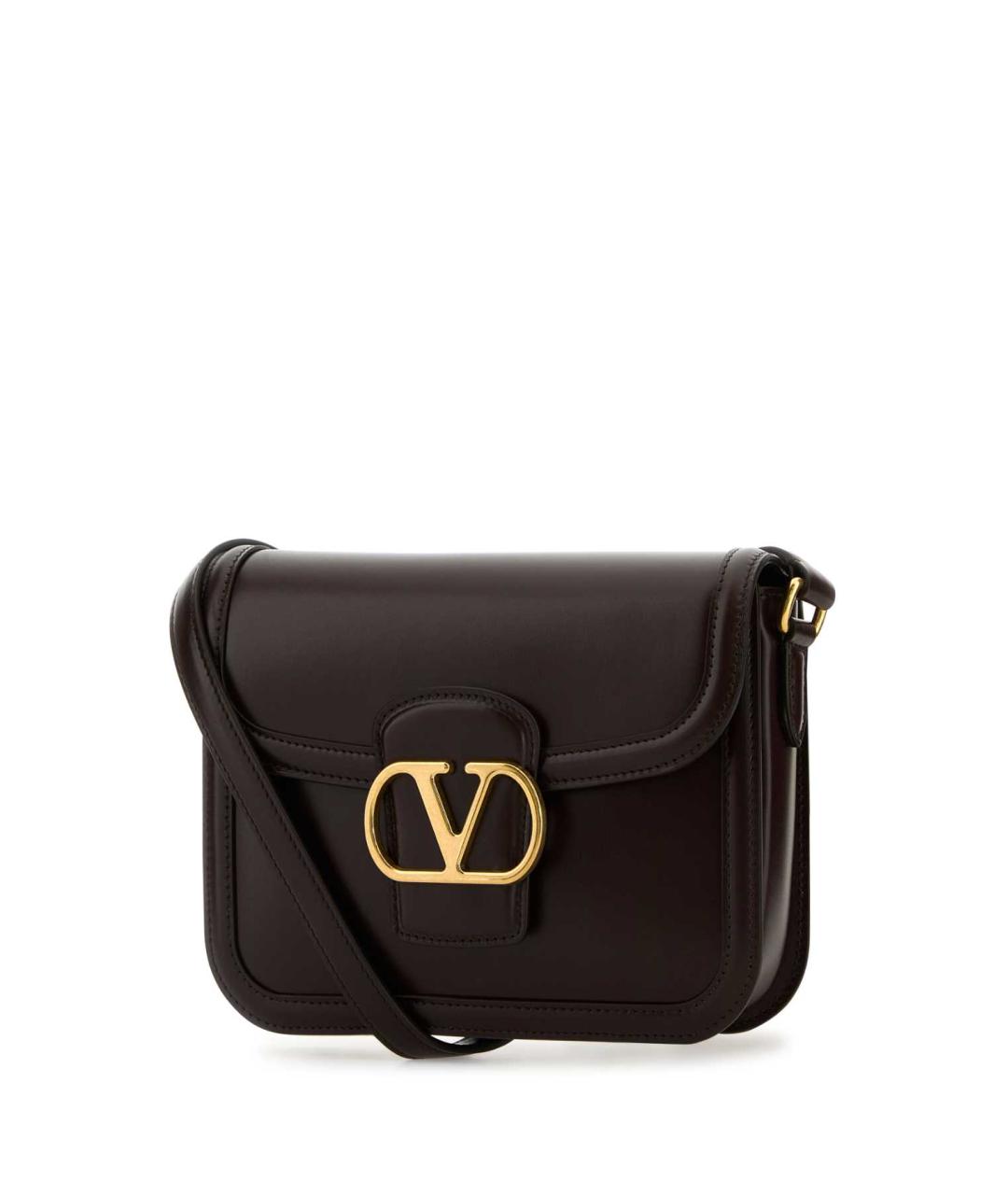 VALENTINO Коричневая кожаная сумка через плечо, фото 2