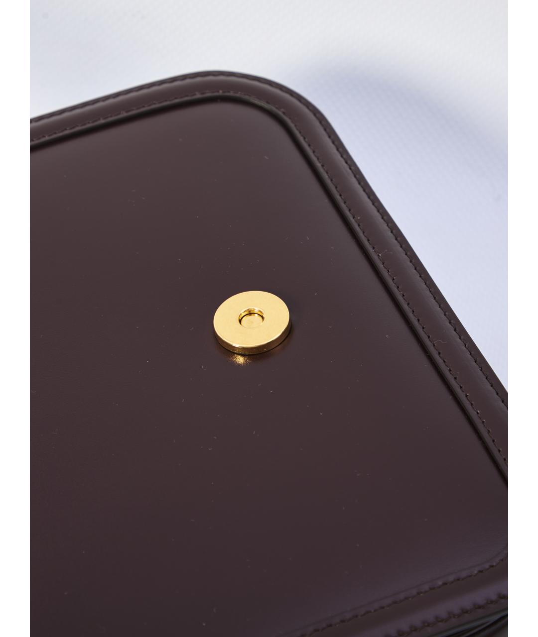 VALENTINO Коричневая кожаная сумка через плечо, фото 4