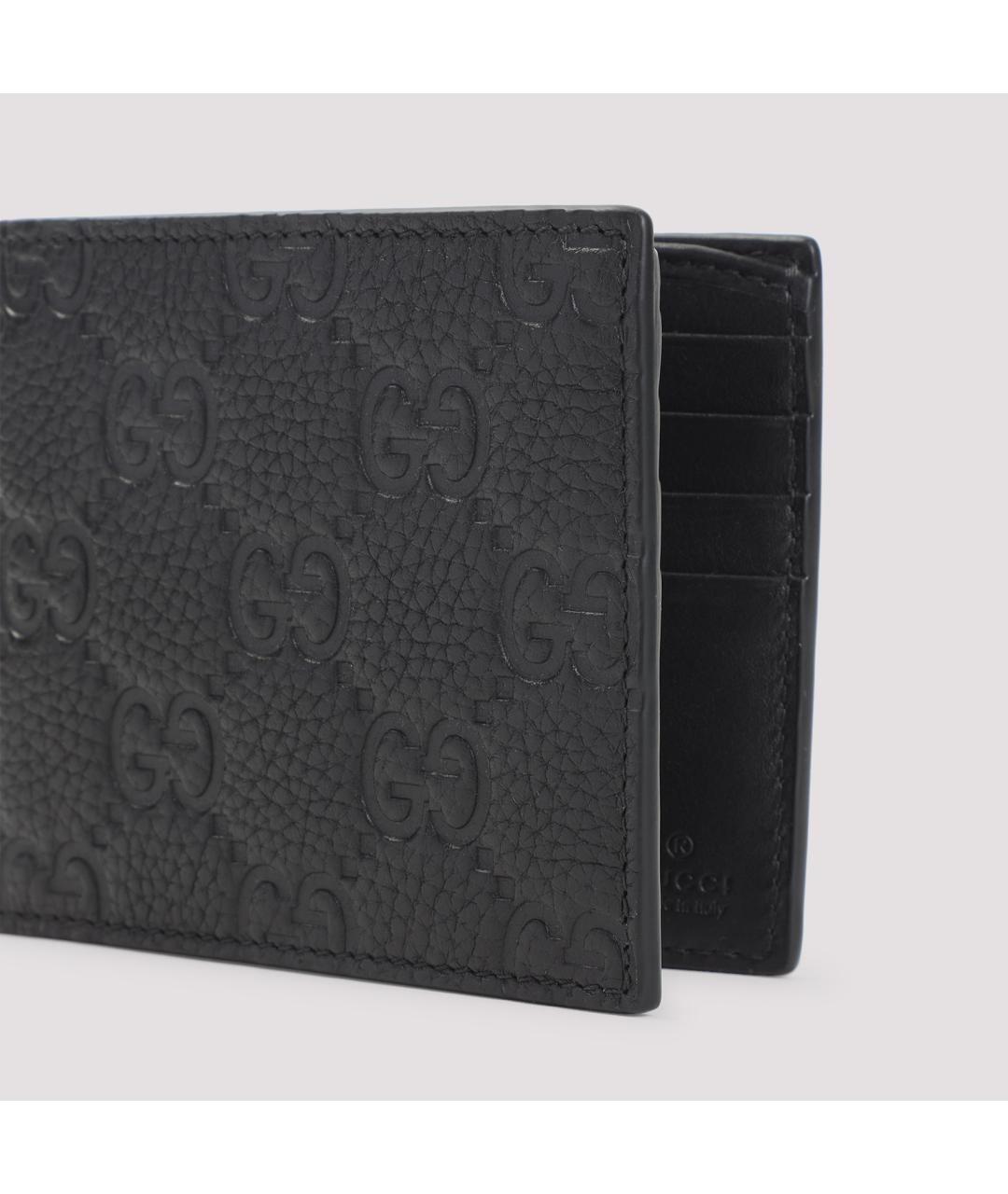 GUCCI Черный кожаный кошелек, фото 3