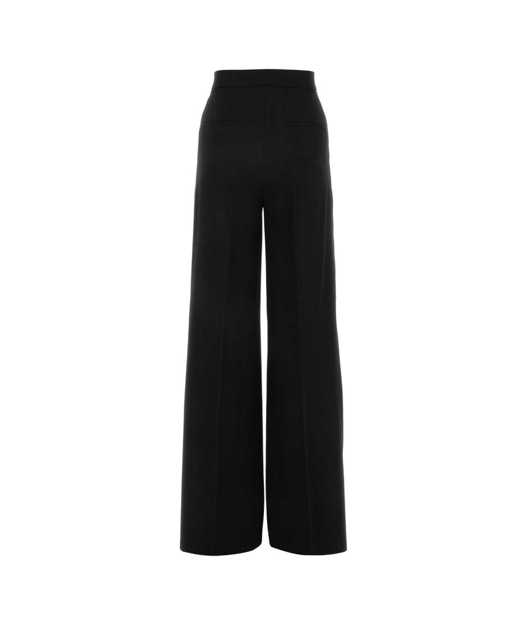 MAX MARA Черные шерстяные прямые брюки, фото 2