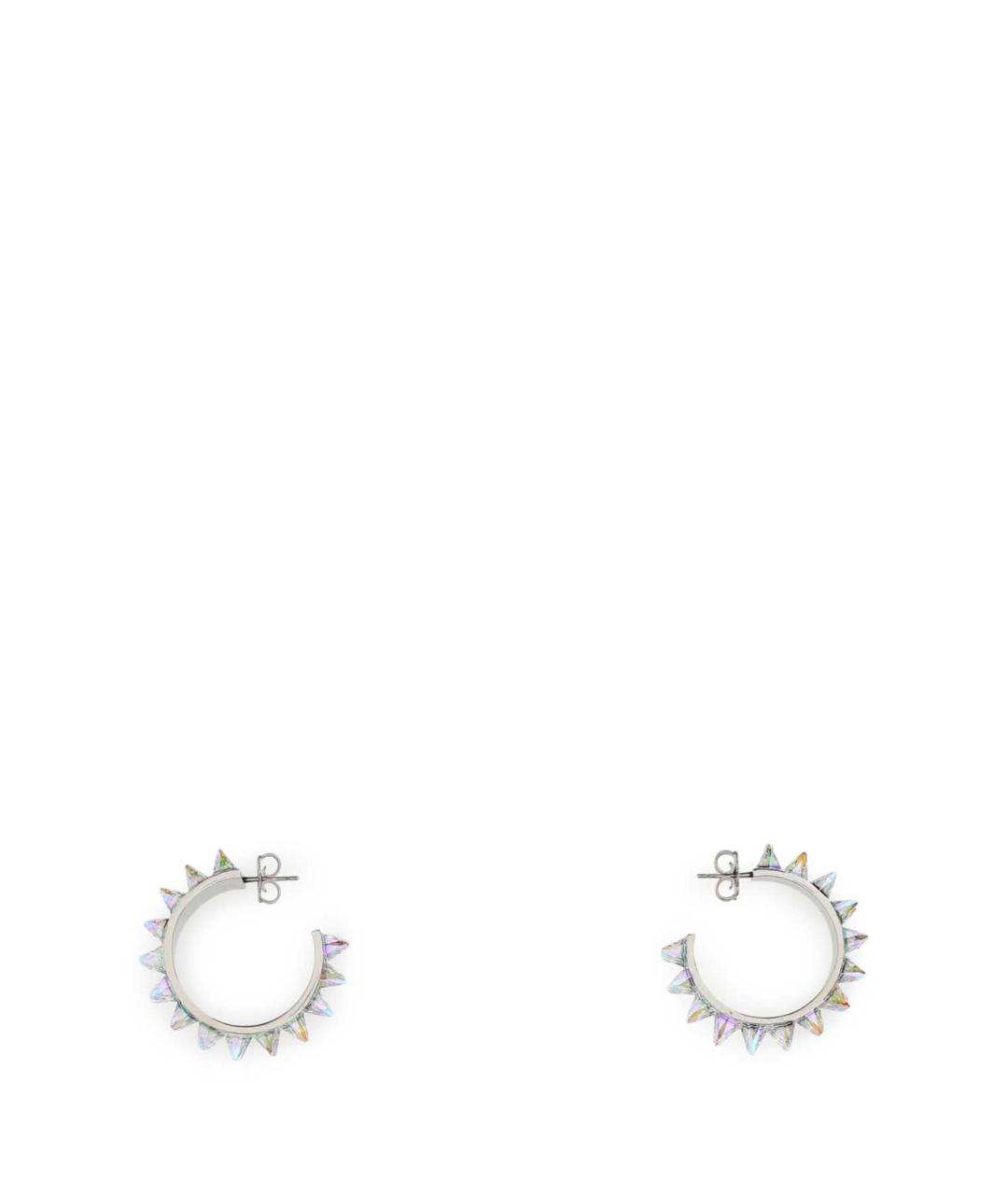 Amina Muaddi Серебряные металлические серьги, фото 1