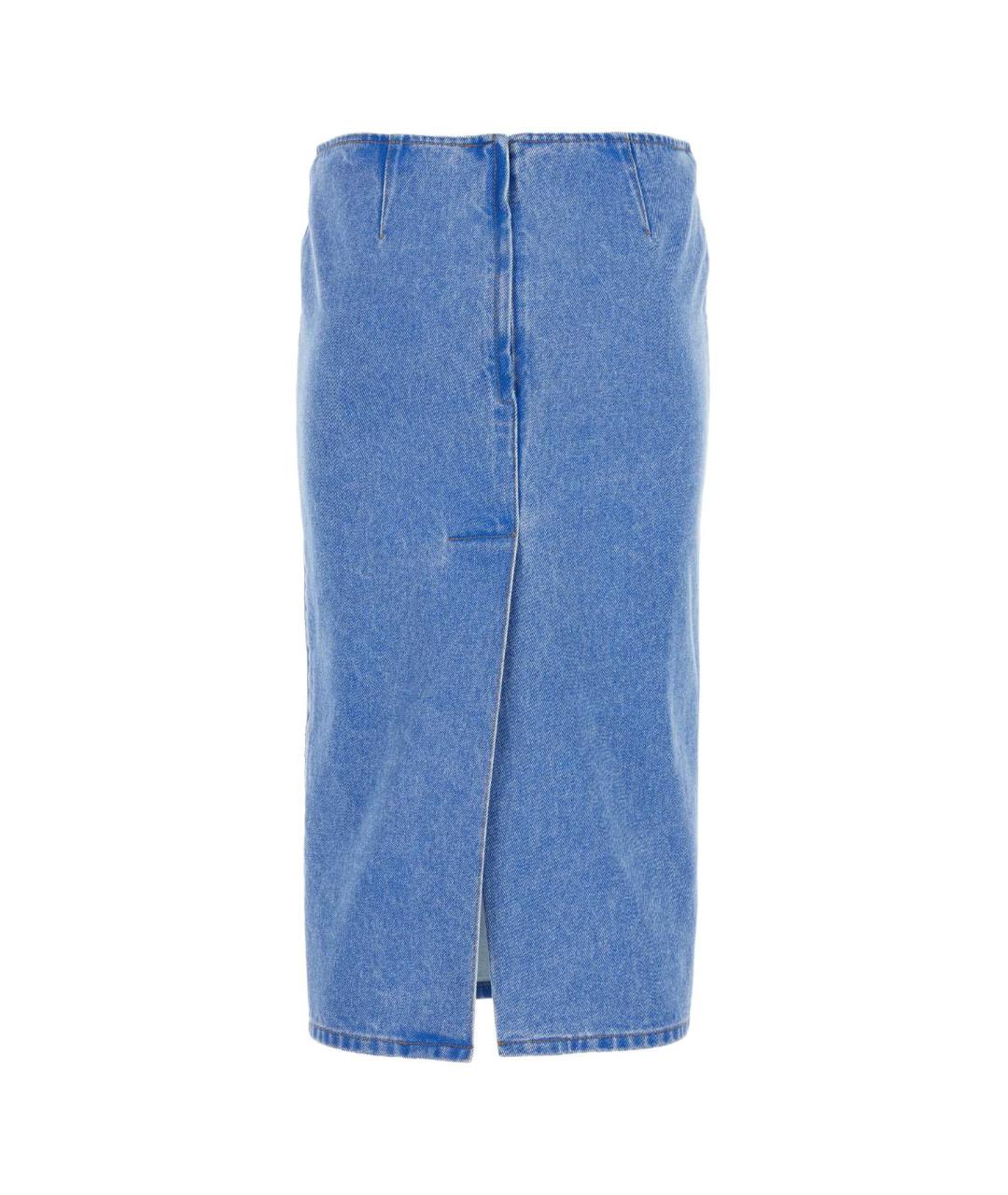 MARNI Голубая хлопковая юбка миди, фото 2