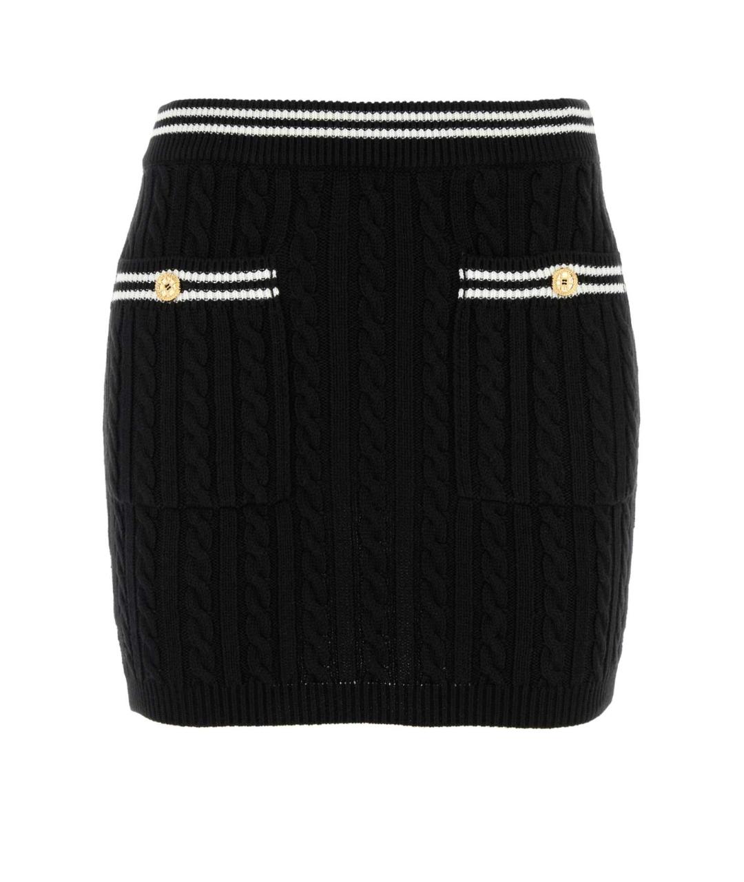 ALESSANDRA RICH Черная хлопковая юбка мини, фото 1