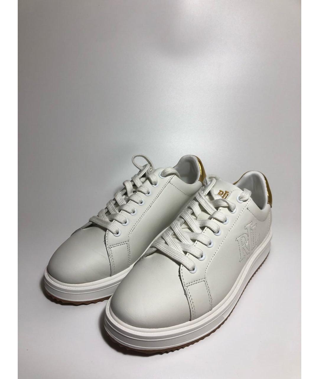 RALPH LAUREN Белые кожаные кеды, фото 2