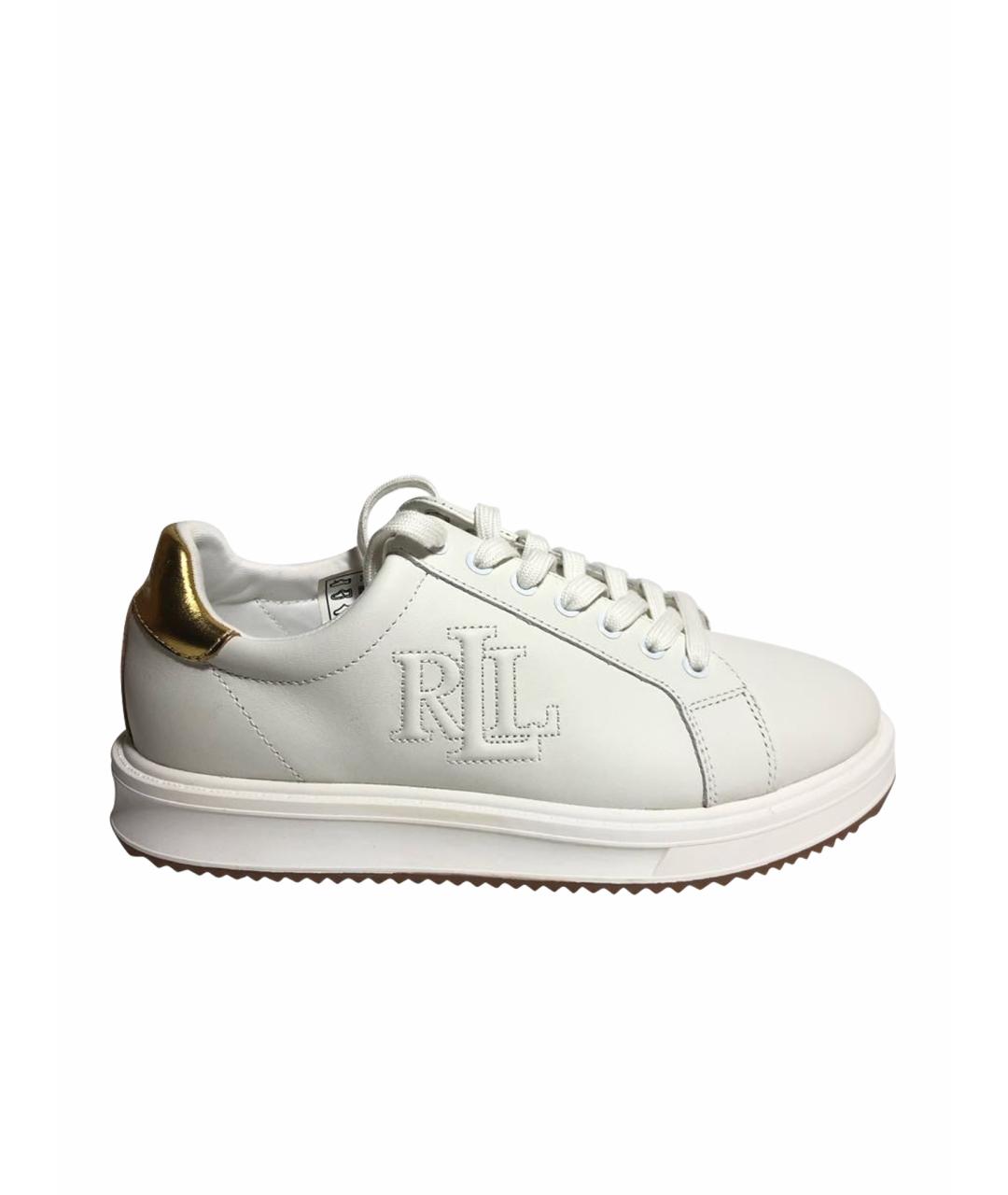 RALPH LAUREN Белые кожаные кеды, фото 1