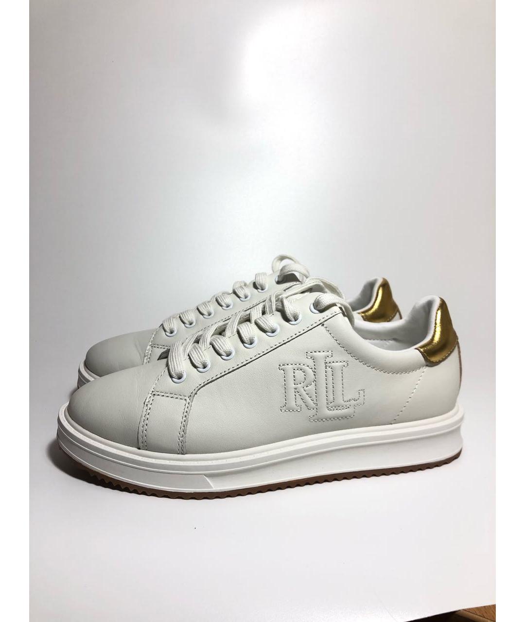 RALPH LAUREN Белые кожаные кеды, фото 3