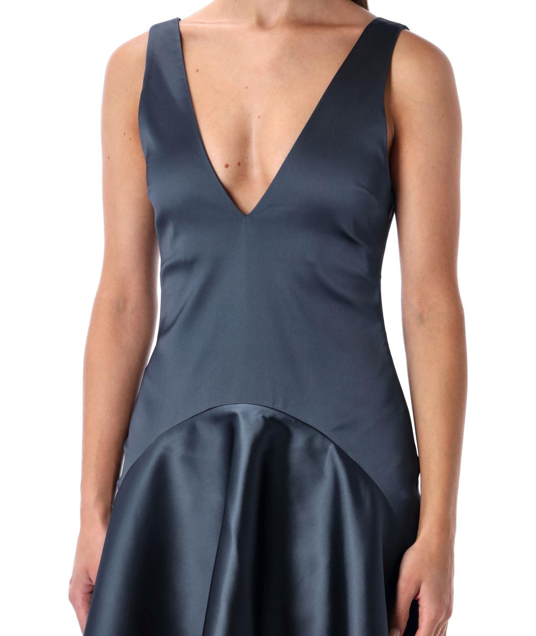 J.W.ANDERSON Синее ацетатное вечернее платье, фото 4