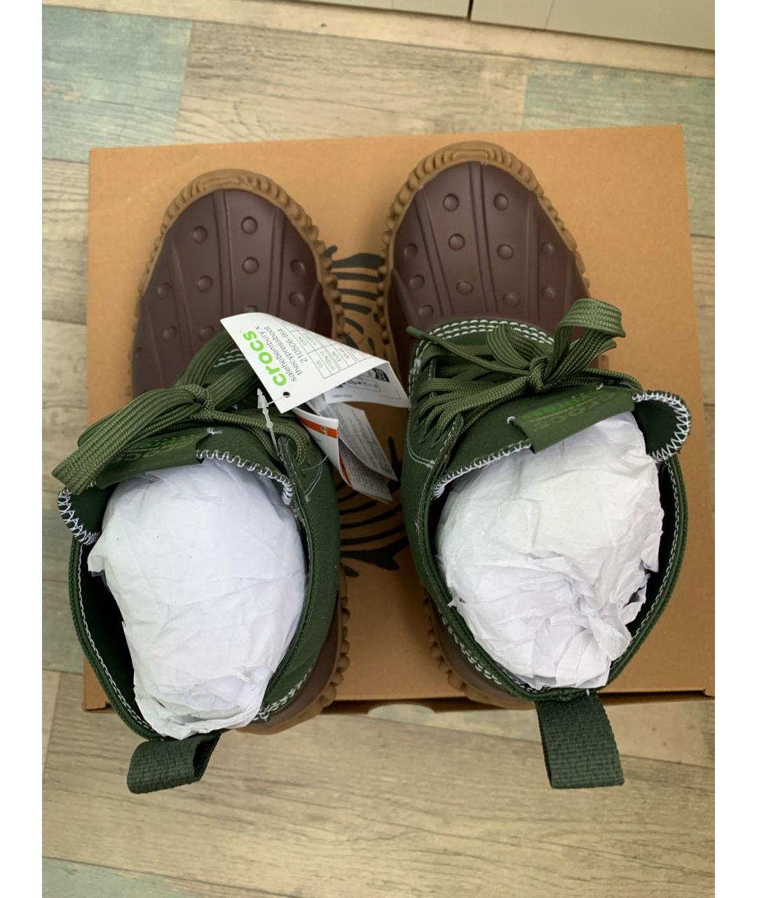 CROCS Зеленые высокие кроссовки / кеды, фото 3