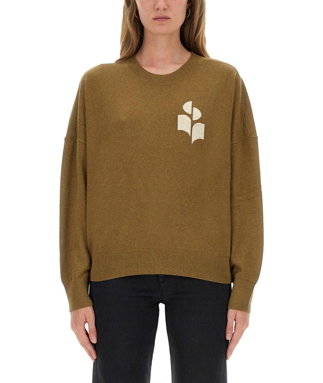 ISABEL MARANT Горчичный хлопковый джемпер / свитер, фото 5