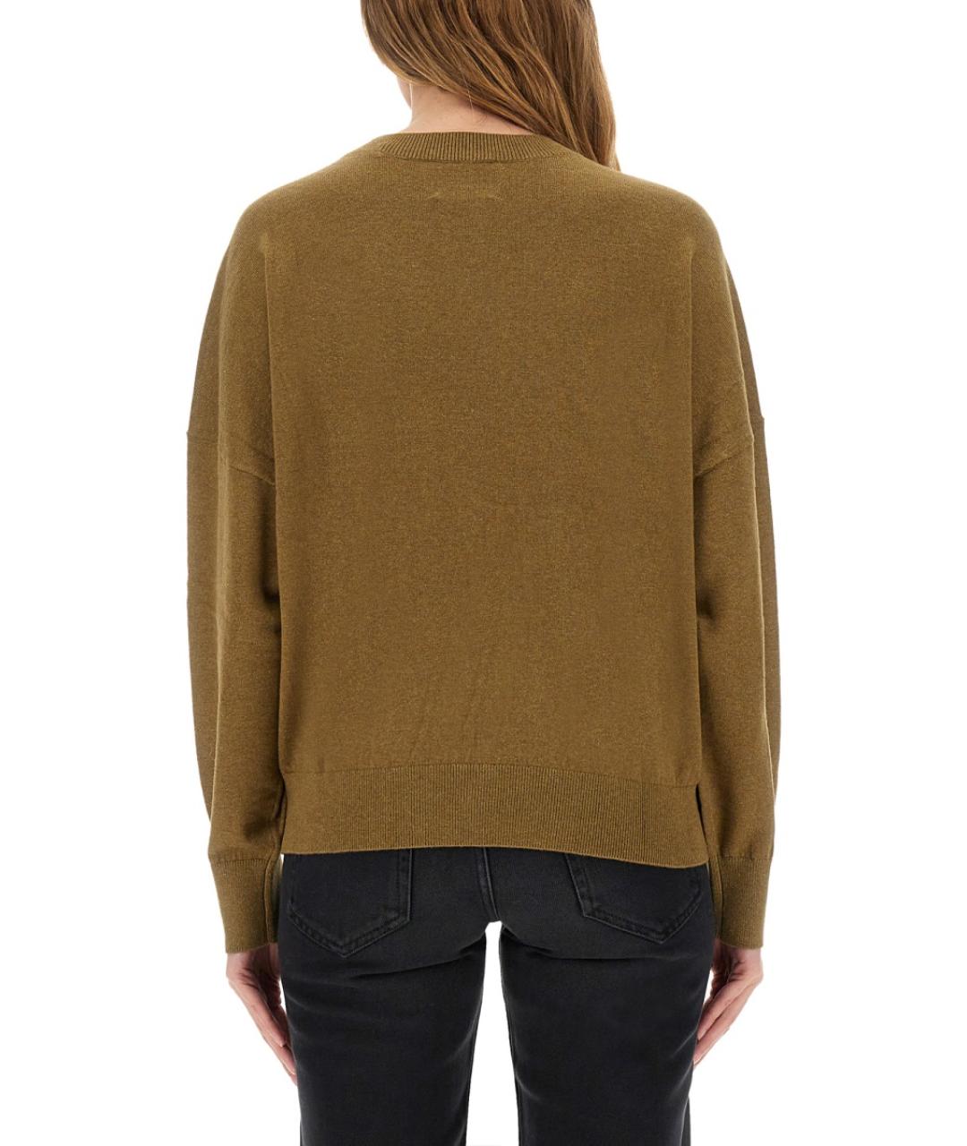 ISABEL MARANT Горчичный хлопковый джемпер / свитер, фото 3