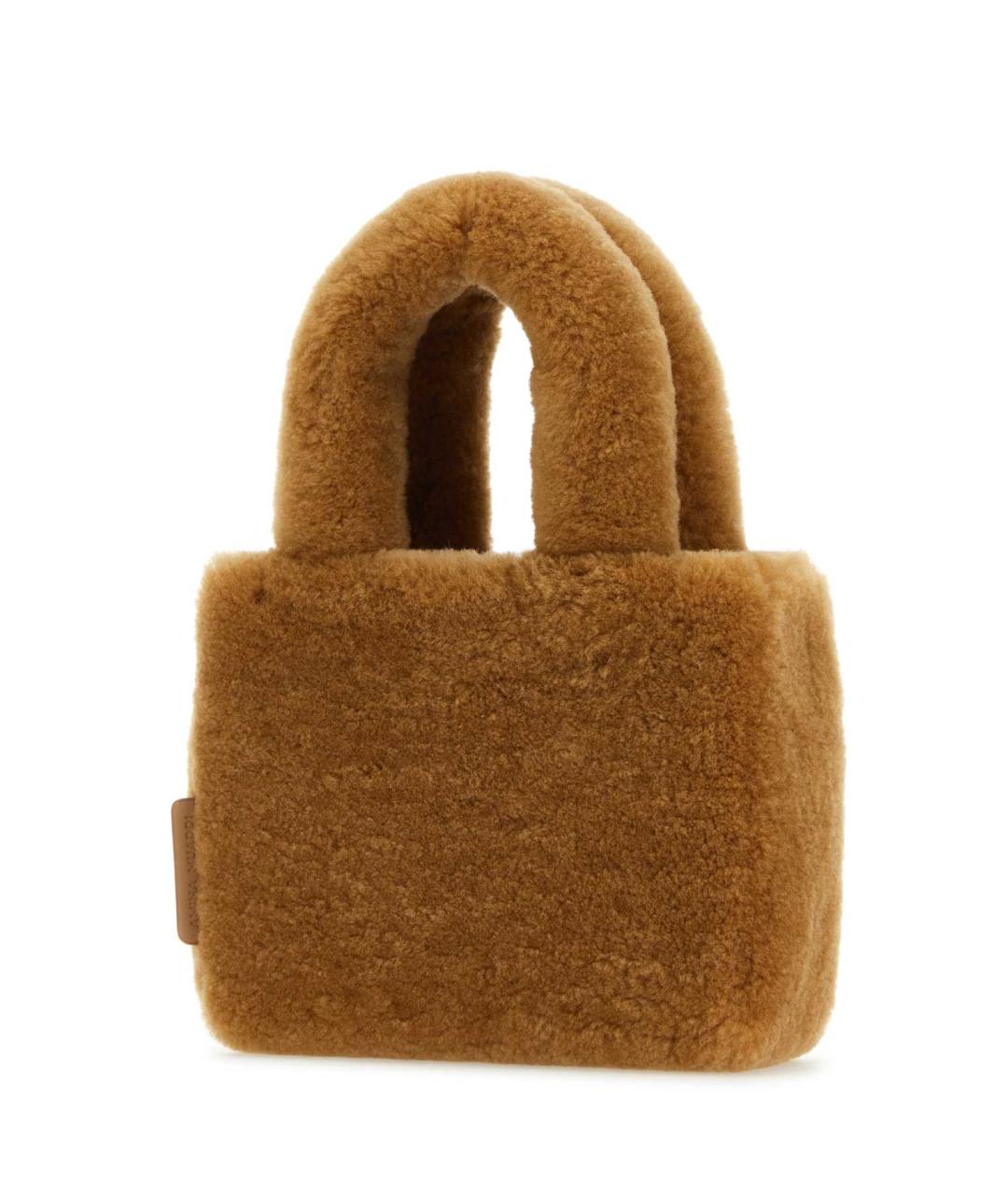 Amina Muaddi Бежевая сумка с короткими ручками, фото 2