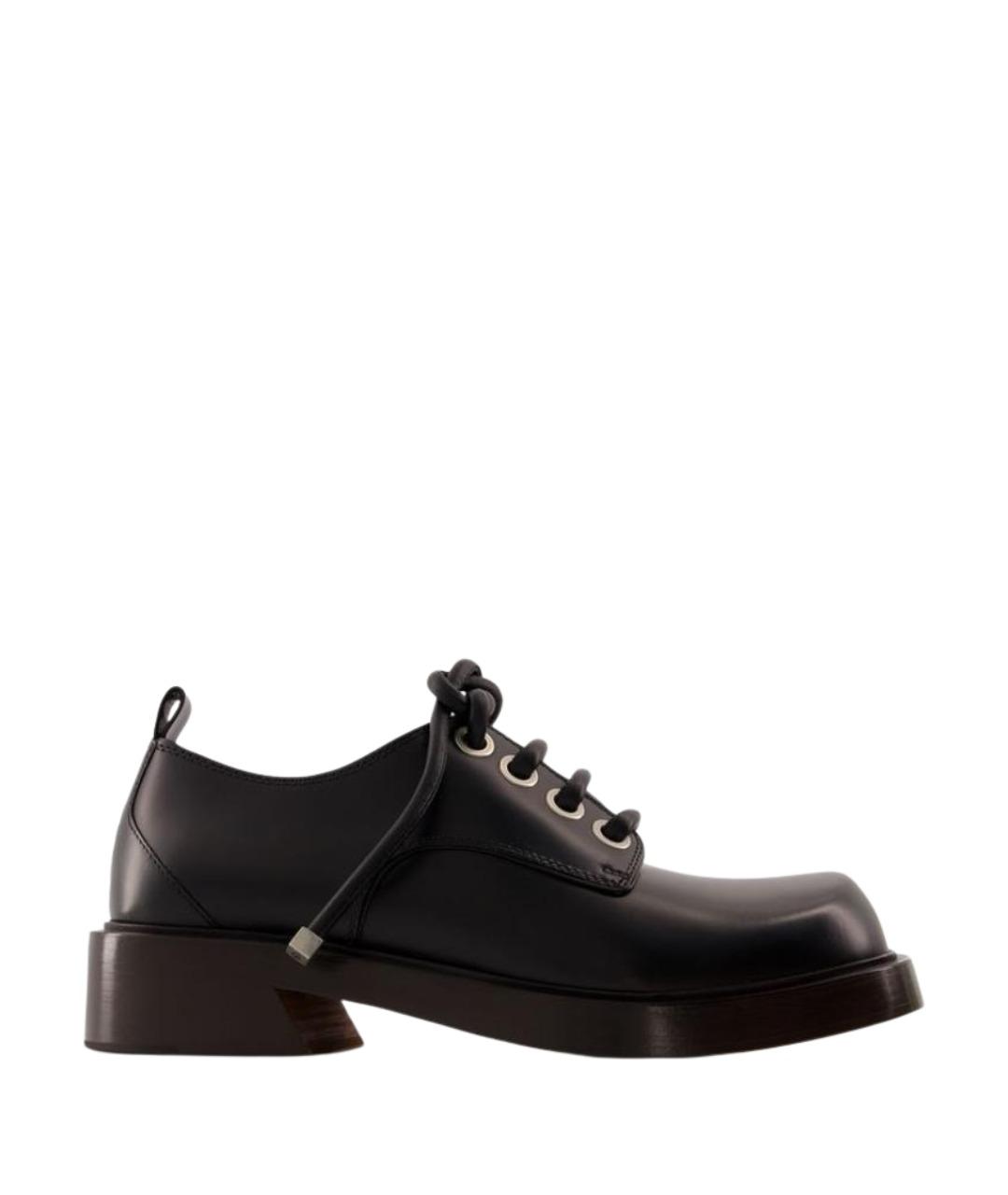 ALEXANDER MCQUEEN Черные кожаные туфли, фото 1