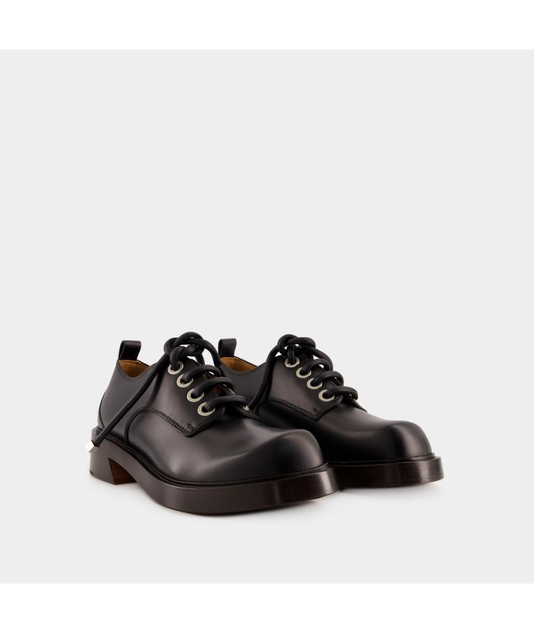 ALEXANDER MCQUEEN Черные кожаные туфли, фото 2