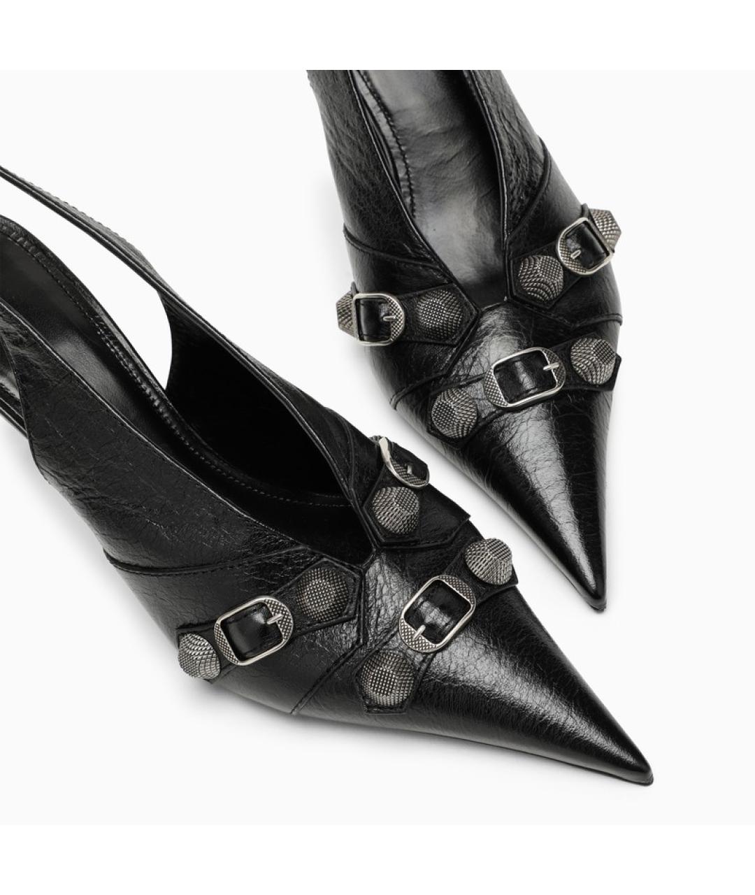 BALENCIAGA Черные кожаные туфли, фото 5