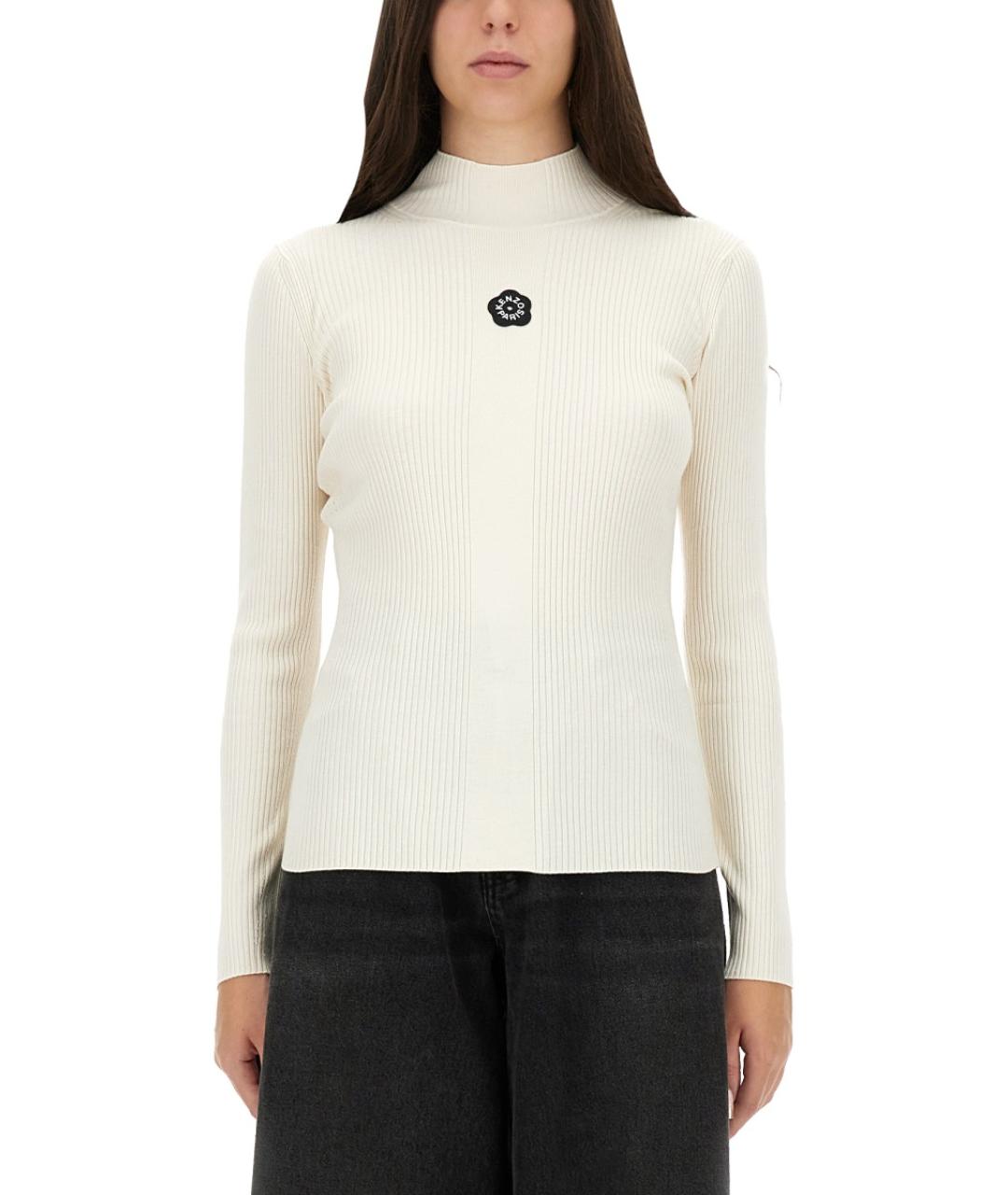 KENZO Белый вискозный джемпер / свитер, фото 2