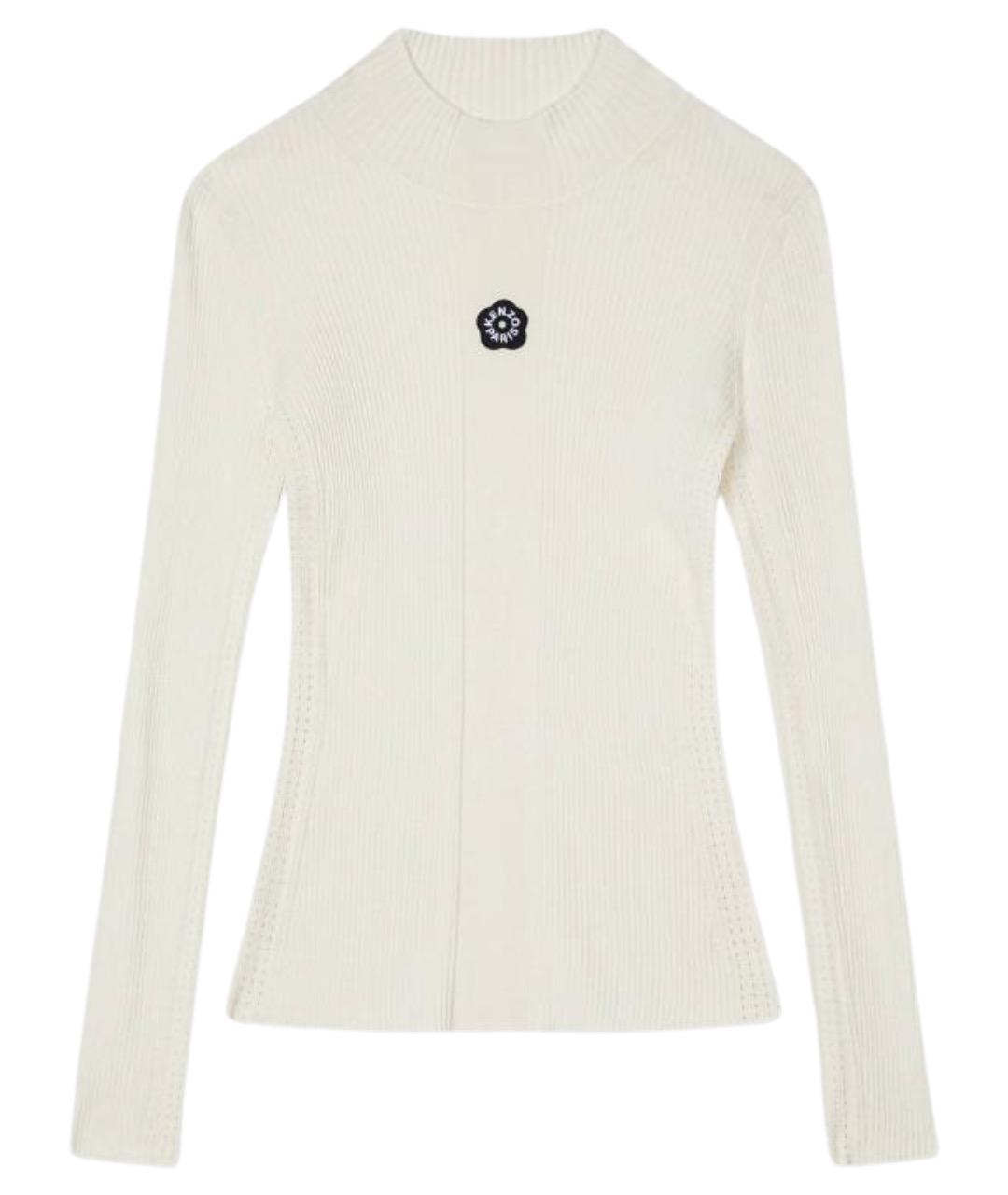 KENZO Белый вискозный джемпер / свитер, фото 1