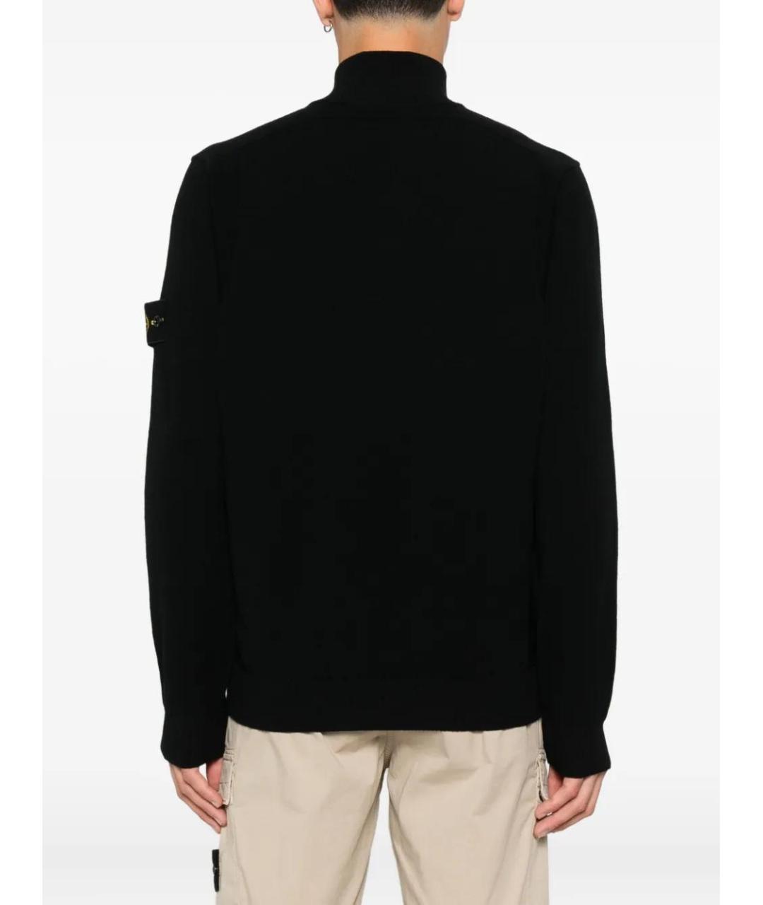 STONE ISLAND Черный шерстяной джемпер / свитер, фото 4