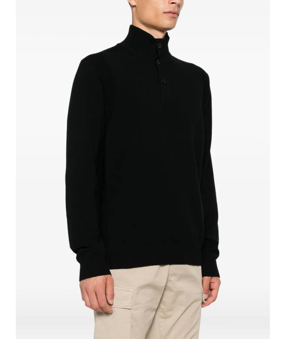 STONE ISLAND Черный шерстяной джемпер / свитер, фото 3