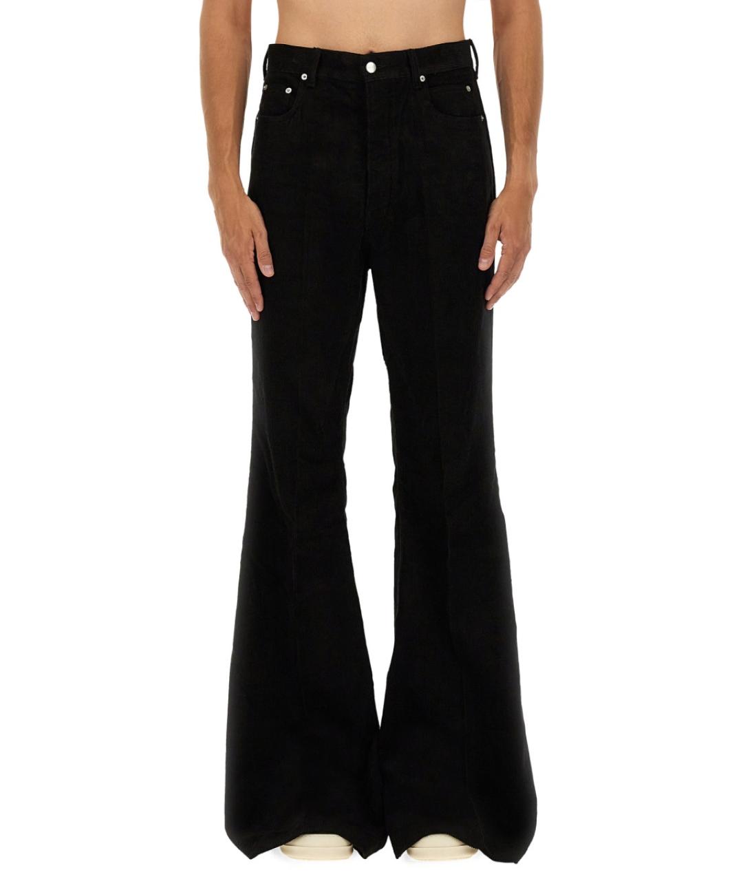 RICK OWENS Черные хлопковые повседневные брюки, фото 5