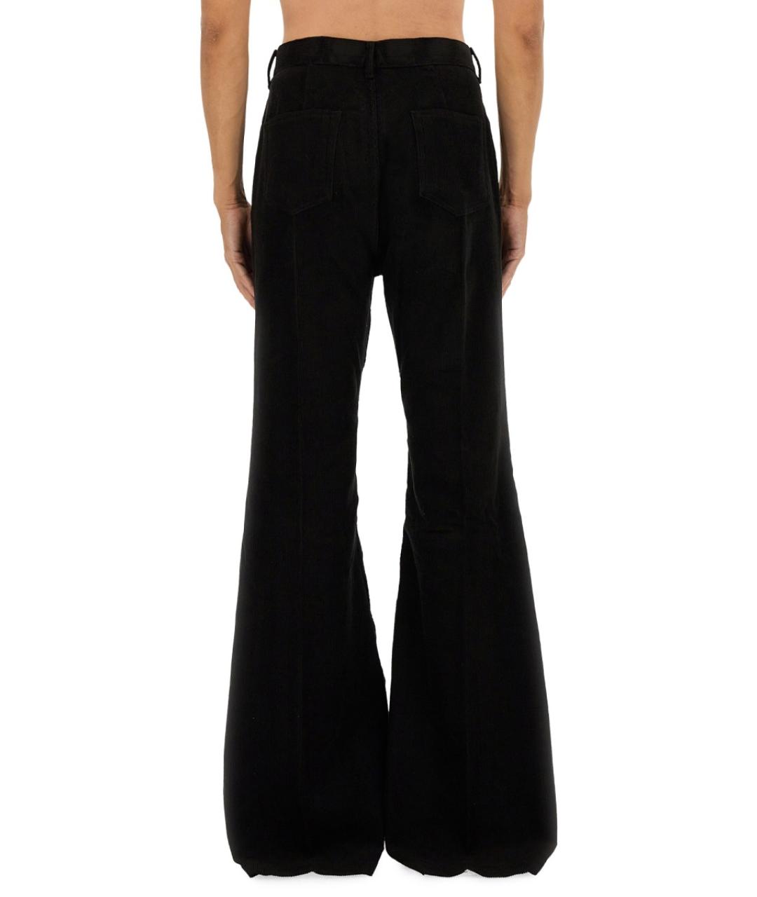 RICK OWENS Черные хлопковые повседневные брюки, фото 3