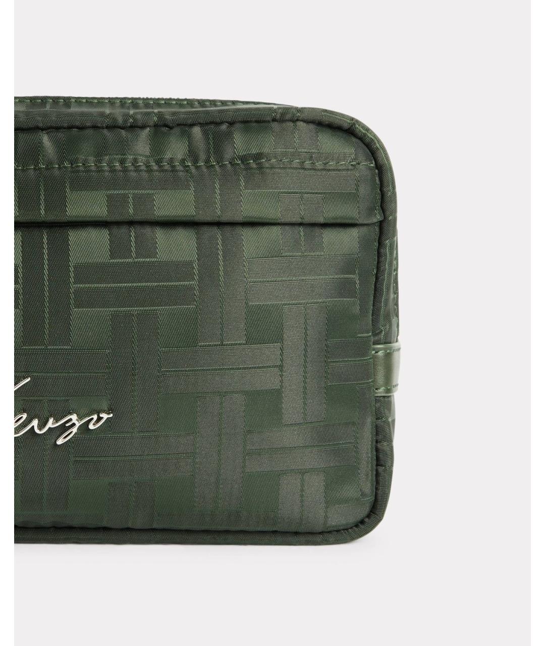KENZO Зеленая синтетическая поясная сумка, фото 3