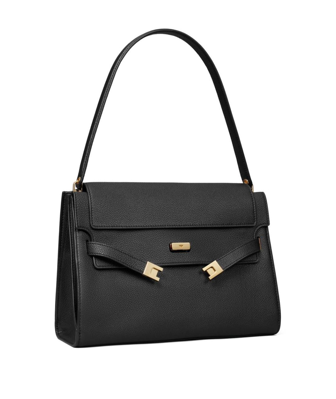 TORY BURCH Черная кожаная сумка через плечо, фото 3