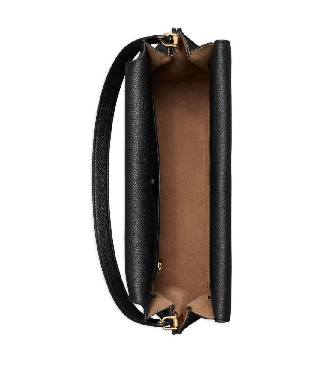 TORY BURCH Черная кожаная сумка через плечо, фото 5