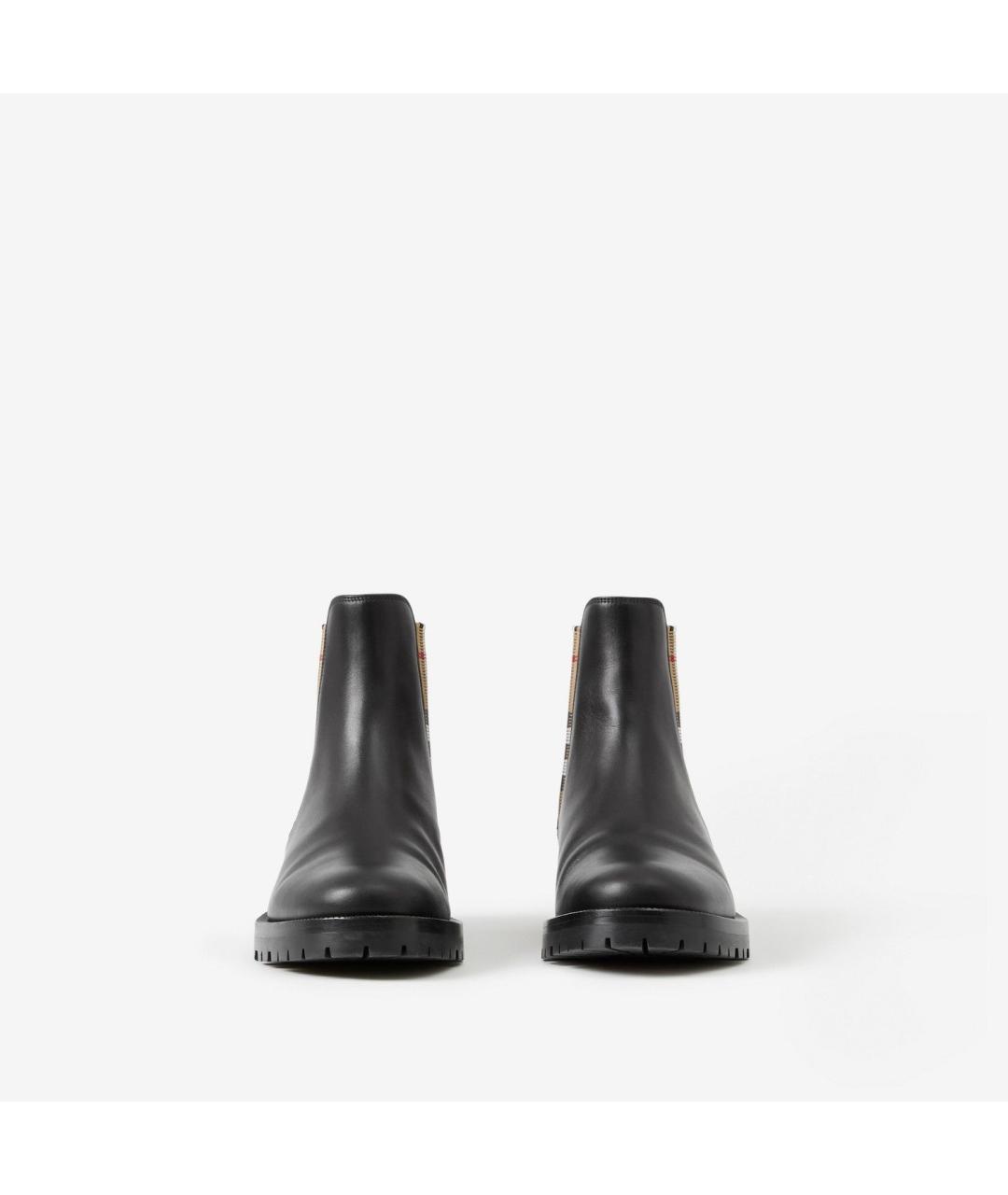 BURBERRY Черные кожаные ботинки, фото 2