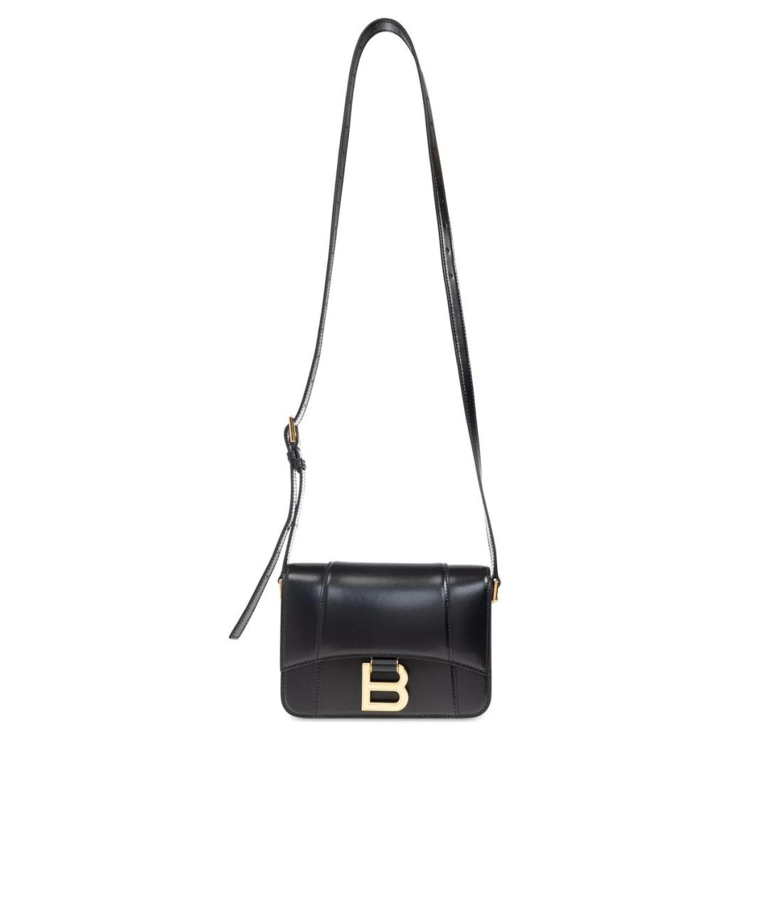 BALENCIAGA Черная кожаная сумка через плечо, фото 4