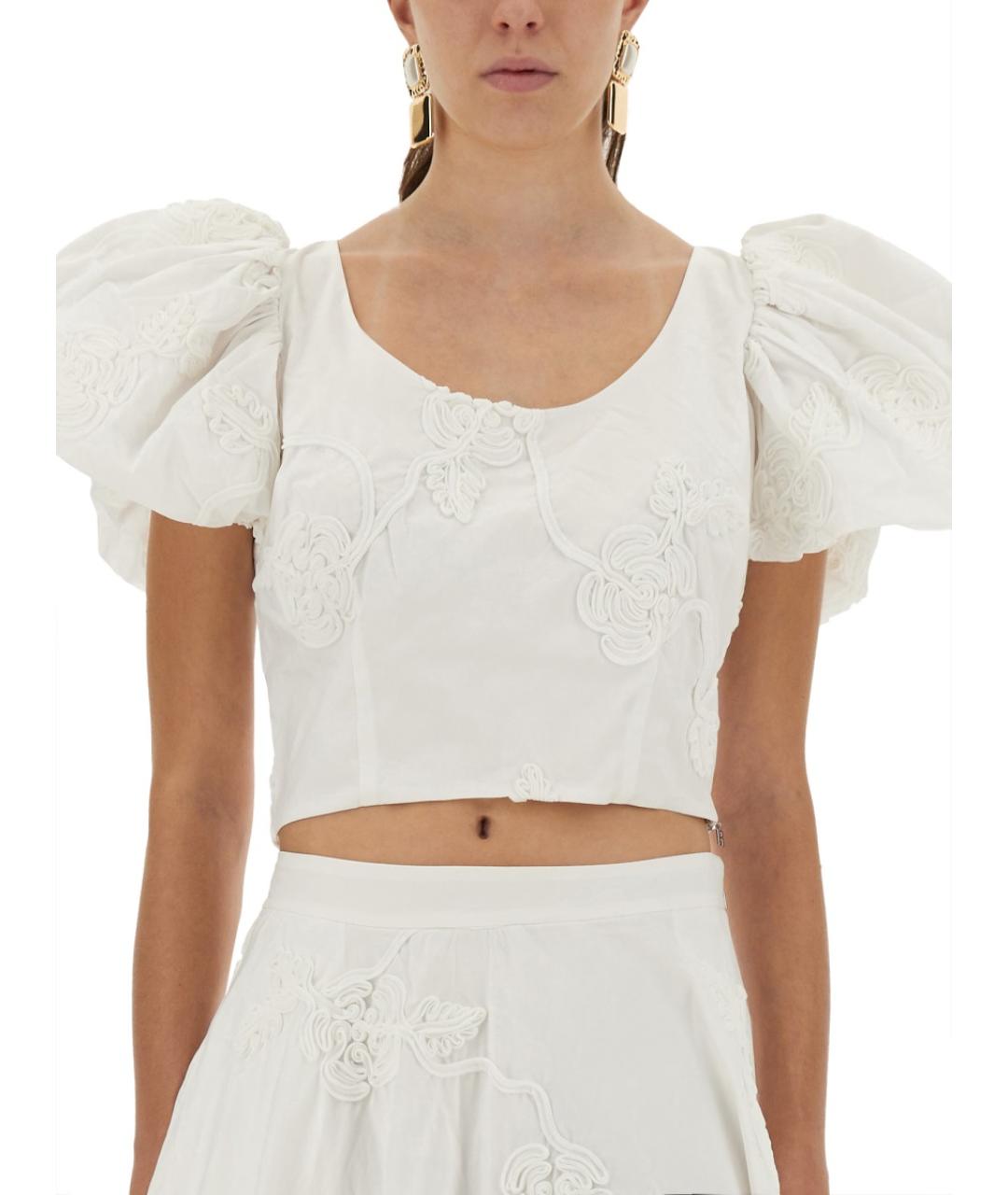 ROTATE Белая хлопковая рубашка, фото 5