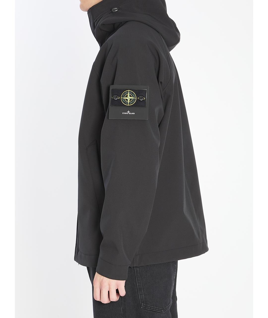 STONE ISLAND Черная полиэстеровая куртка, фото 4