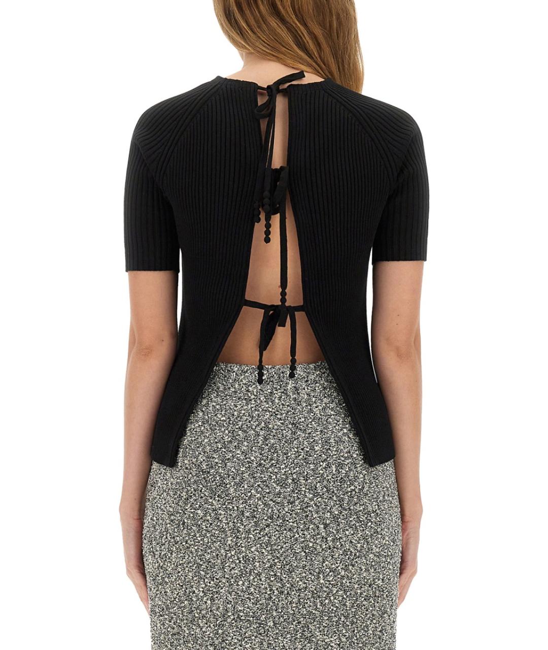 TORY BURCH Черный хлопковый джемпер / свитер, фото 4