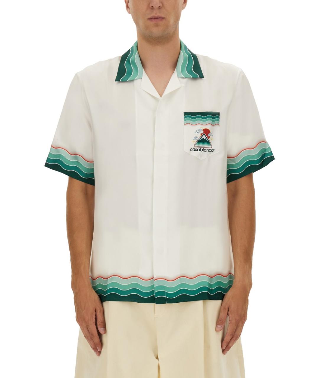 CASABLANCA Зеленая шелковая кэжуал рубашка, фото 2